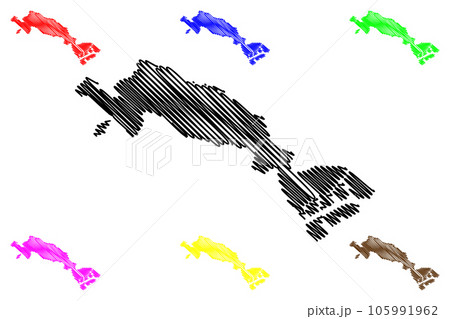 Kawasaki City (State of Japan, island country, Kanagawa Prefecture) map vector illustration, scribble sketch City of Kawasaki map 105991962