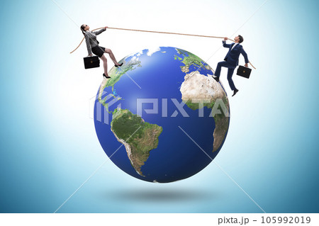 Illustration of global international conflict 105992019