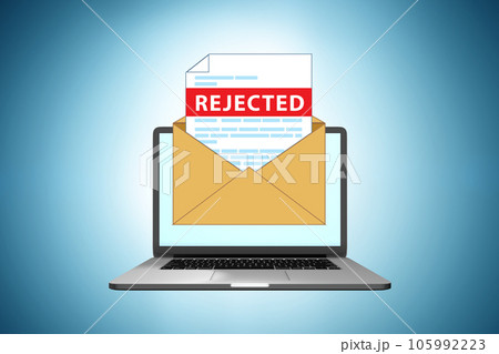 CV application rejection notice in employment concept 105992223