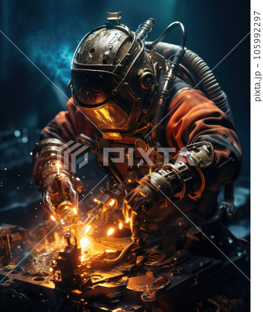 Underwater welding of metal 105992297