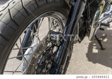 Anti-theft locking device on the motorcycle brake disc 105994421
