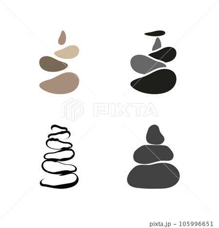 Balanced zen stone logo template Balanced zen stone logo template 105996651