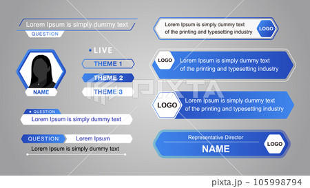 ニューステロップベースパック　六角形デザイン　配信素材 105998794