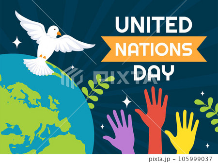 United Nations Day Celebration Vector Illustration on 24 October with People Public Service and Earth Background in Flat Cartoon Template United Nations Day Celebration Vector Illustration on 24 October with People Public Service and Earth Background in Flat Cartoon Template 105999037