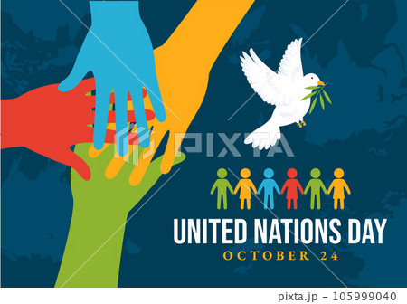 United Nations Day Celebration Vector Illustration on 24 October with People Public Service and Earth Background in Flat Cartoon Template United Nations Day Celebration Vector Illustration on 24 October with People Public Service and Earth Background in Flat Cartoon Template 105999040