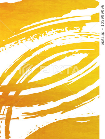 ゴールドのグラデーション背景イラスト 　筆書き 105999096