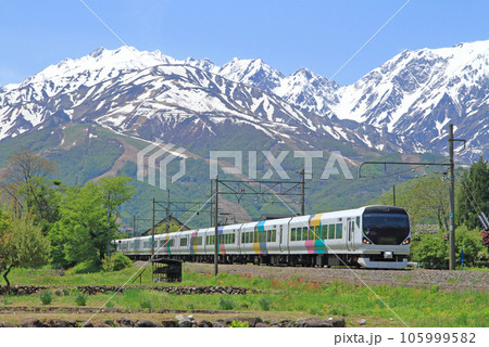 大糸線　白馬山麓の5月　2018年5月11日 105999582