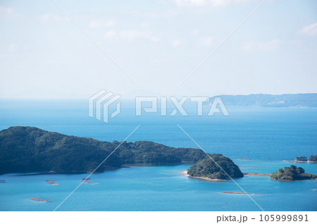 九十九島 佐世保市|「世界で最も美しい湾」に認定された展海峰から景観です 九十九島 佐世保市|「世界で最も美しい湾」に認定された展海峰から景観です 105999891