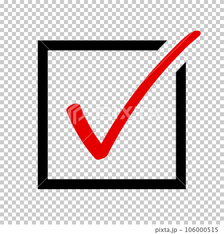 simple check mark icon red 106000515