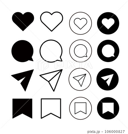 SNSアイコンイラストセット SNSアイコンイラストセット 106000827