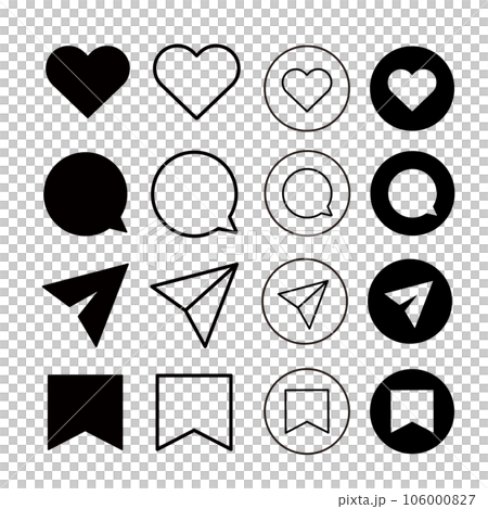 SNSアイコンイラストセット SNSアイコンイラストセット 106000827