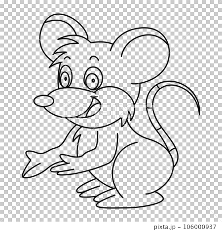 Rat outline cartoon design on transparent background Rat outline cartoon design on transparent background 106000937