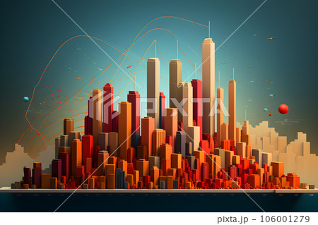 capital city building graph trade vector style investment Generative AI capital city building graph trade vector style investment Generative AI 106001279