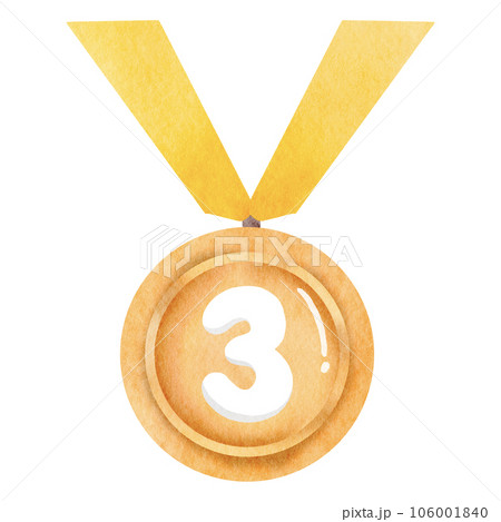 Watercolor bronze medal Watercolor bronze medal 106001840