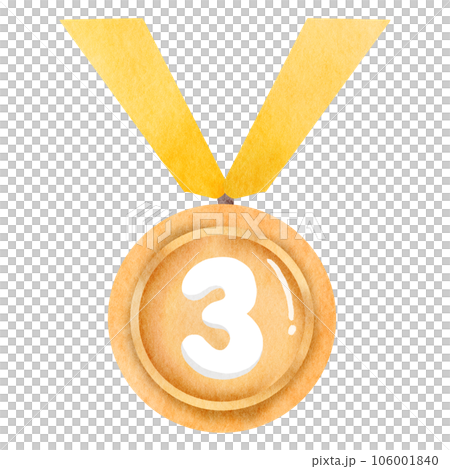 Watercolor bronze medal Watercolor bronze medal 106001840