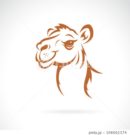 Vector of a camel head design on white background. Wildlife Animals. Easy editable layered vector illustration. 106002374