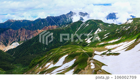 北アルプス三俣蓮華岳山頂からの景色 槍ヶ岳 北鎌尾根遠景 北アルプス三俣蓮華岳山頂からの景色 槍ヶ岳 北鎌尾根遠景 106002709