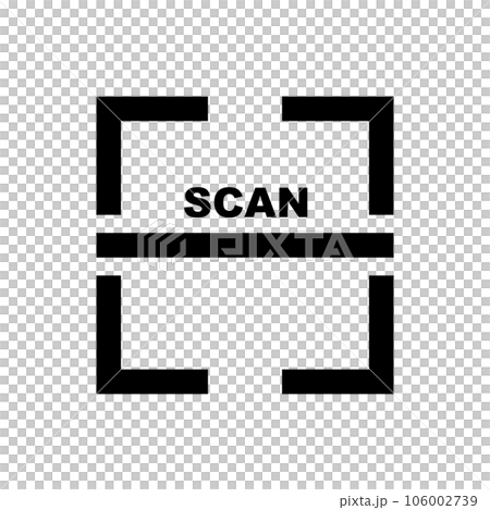 スキャンアイコンとスキャンのロゴ。ベクター。 106002739