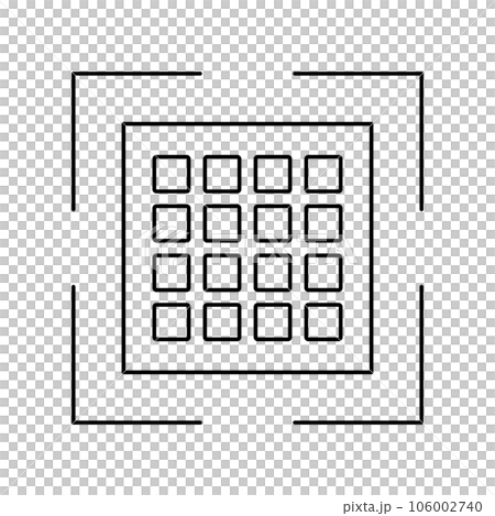 コードの読み取り。データ検出。ベクター。 106002740