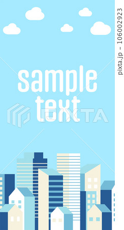 背景イラスト_ビル群_青 背景イラスト_ビル群_青 106002923
