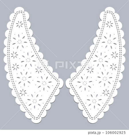 cotton collar lace design vector. cotton collar lace design vector. 106002925