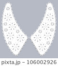cotton collar lace design vector. 106002926