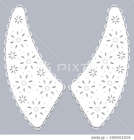 cotton collar lace design vector. 106002926