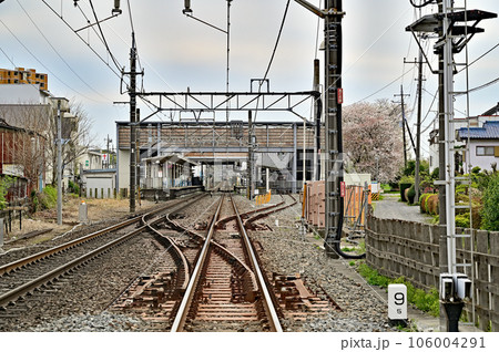 鉄道 私鉄:東武野田線 七里駅構内 鉄道 私鉄:東武野田線 七里駅構内 106004291