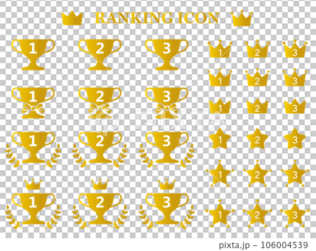 Vector illustration set of ranking and number icons Vector illustration set of ranking and number icons 106004539