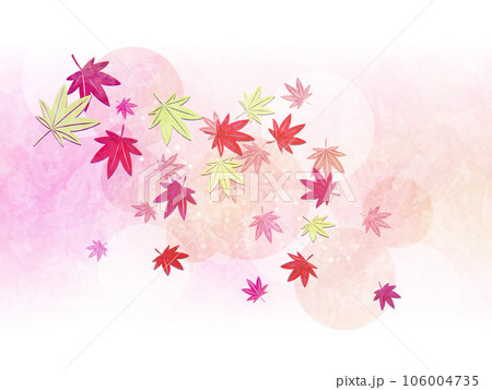 紅葉したモミジの背景イラスト 紅葉したモミジの背景イラスト 106004735