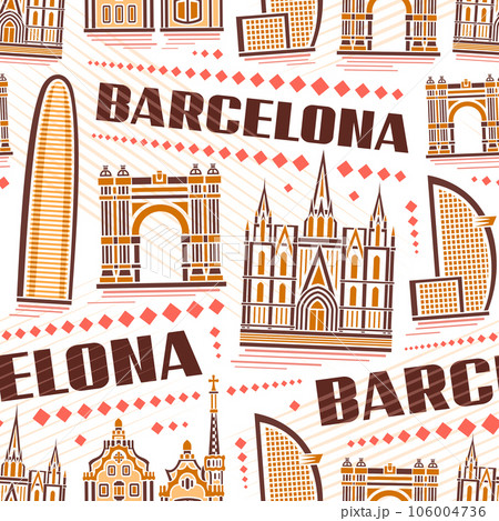 Vector Barcelona Seamless Pattern Vector Barcelona Seamless Pattern 106004736