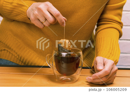 women's caring hands brew delicious fragrant tea 106005209