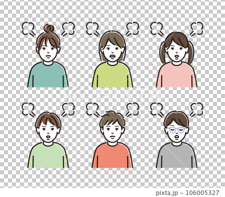 怒った子供のセット 106005327