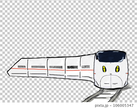Sketch style illustration of Kyushu Shinkansen Tsubame Sketch style illustration of Kyushu Shinkansen Tsubame 106005347