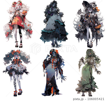 【ハロウィン】キャラクターイラスト素材　ゾンビ（AI生成画像） 106005421