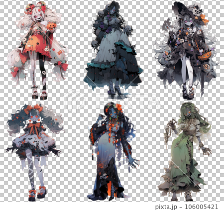 【ハロウィン】キャラクターイラスト素材　ゾンビ（AI生成画像） 106005421