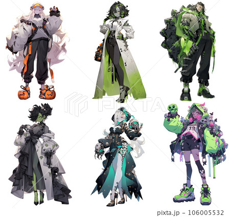 【ハロウィン】キャラクターイラスト素材 　フランケン（AI生成画像） 106005532