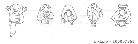 View groups of people from above View groups of people from above 106007563