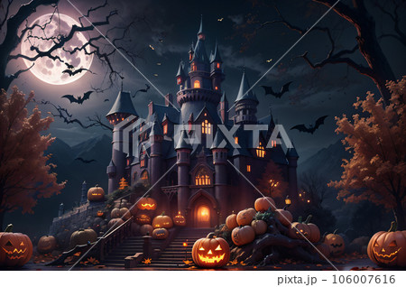 ハロウィンのAI生成画像 106007616