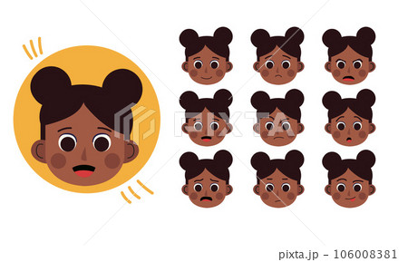 Girl. Human character for your scenes. Character ready for animation. Funny cartoon. The set for the character animation.	 106008381