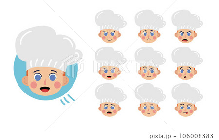 Cooker. Human character for your scenes. Character ready for animation. Funny cartoon. The set for the character animation. Cooker. Human character for your scenes. Character ready for animation. Funny cartoon. The set for the character animation. 106008383