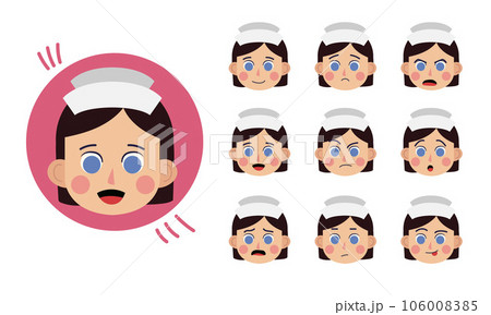 Nurse. Human character for your scenes.Character ready for animation. Funny cartoon. The set for the character animation. 106008385