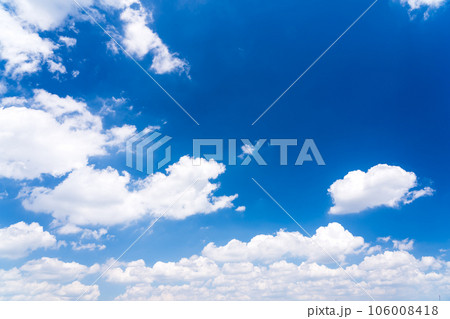 夏　青空と白い雲 106008418