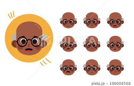 Old man. Human character for your scenes. Character ready for animation. Funny cartoon. The set for the character animation. Old man. Human character for your scenes. Character ready for animation. Funny cartoon. The set for the character animation. 106008508