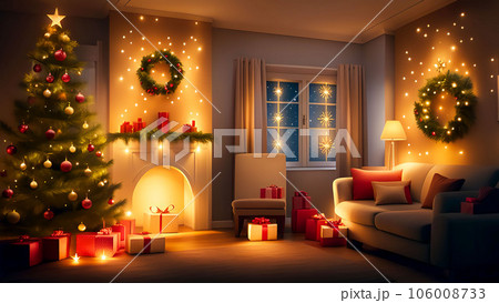クリスマスの背景素材 106008733