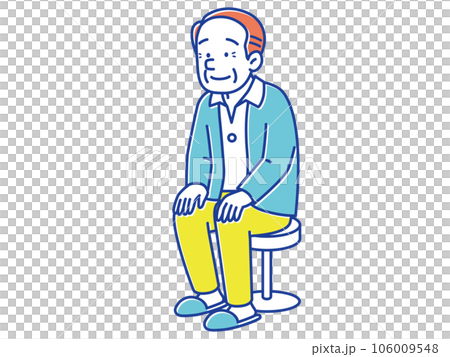 senior man sitting on chair 106009548