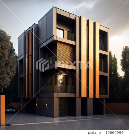Luxury house . Modern design of home architecture created by generative AI Luxury house . Modern design of home architecture created by generative AI 106009944