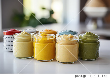 Vegetable baby food. Generative AI technology. 106010138