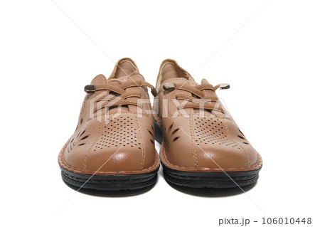 brown boots isolated on white background. brown boots isolated on white background. 106010448