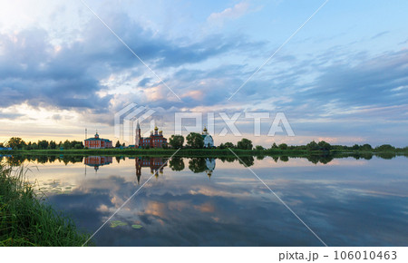 The temple of Nicholas the Wonderworker on the bank of the river. The temple of Nicholas the Wonderworker on the bank of the river. 106010463